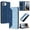 Light Blue, variant on Leather For Apple iPhone 16 Plus 6.7-inch Case , RFID Blocking,Flip Color blocking Wallet Leather Case With Card Holder Magnetic Closure Shockproof Kickstand Protective Phone Cases Cover,Black