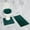 Hunter Green, variant on 3 Piece Chenille Bath Rug Set Non Slip Medium Rug Countour Rug and Toilet Lid Cover #6 (Hunter Green)