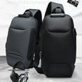 thumbnail image 2 of Coofit Men Sling Bag Theft-proof Waterproof Crossbody Backpack with USB Charging Port, 2 of 10