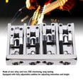 thumbnail image 3 of Electric Guitar Bridge, 4 String Bass Zinc Alloy Iron Adjustable Bridges Assembly Parts for Jazz Electric Bass, 3 of 7