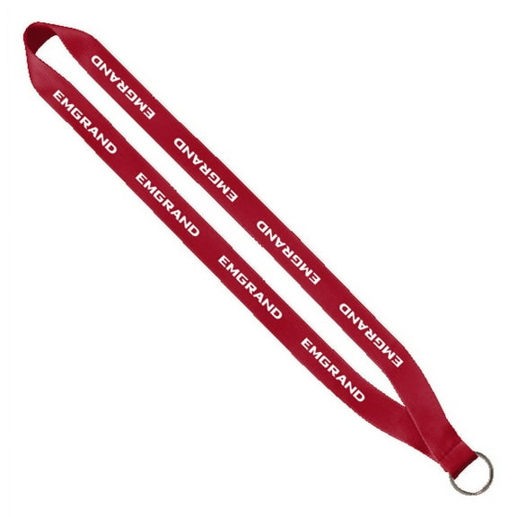 Custom Polyester Lanyard with Sewn Silver Metal Split-Ring, Set of 250, Personalized Bulk Pack - Durable & Stylish Neck Strap for ID Badges, Keys, Events, Conferences, and Offices - 3/4" - Red
