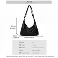 thumbnail image 3 of Entchin Slouchy Hobo Bag for Women, PU Leather Crossbody Shoulder Purse with Adjustable Strap, Soft Vegan Leather Handle Handbag, Casual Everyday Travel Work Bag,Black, 3 of 6