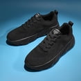 thumbnail image 6 of NB-Men'S Breathable Knit Sneakers with MD Cushioned Sole, Black/White Design for Running, Gym, - Lightweight Low-Top Casual & Athletic Shoes  Casual Attire, Sneakers, Gym Footwear, Sporty Look, Fabri, 6 of 6