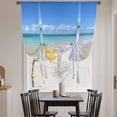 thumbnail image 3 of Summer Beach Balloon Curtains for Windows, Bedroom Curtains 54 Inch Length, Oceans Seaside Sky Coastal Landscape Tie Up Curtains Panels Thermal Insulated Bathroom Curtains Window 42"x54", 3 of 8