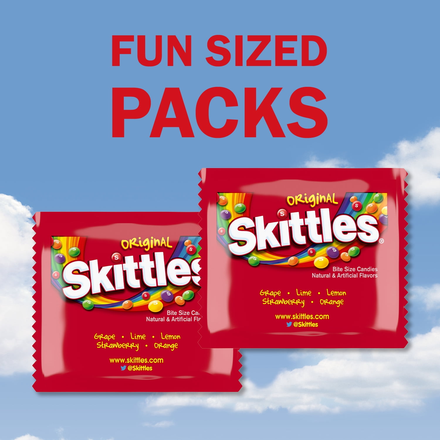 Skittles Original Fun Size Chewy Candy - 10.72 oz