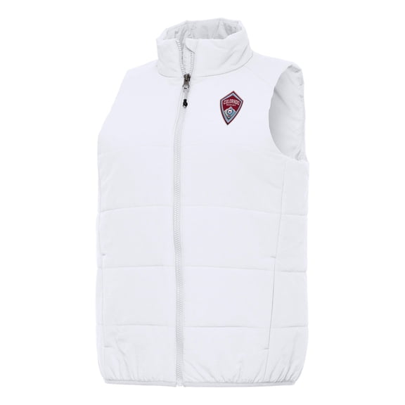 Women's Antigua White Colorado Rapids Experience Full-Zip Vest
