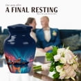 thumbnail image 4 of JAGASY Yacht Memorial Urn for Ashes Adult Male, Blue Small Urns for Ashes Keepsake, City Lights Decorative Urns for Husband, Sea Water Handcrafted Cremation Urn for Wife, (3 Inch), 4 of 7