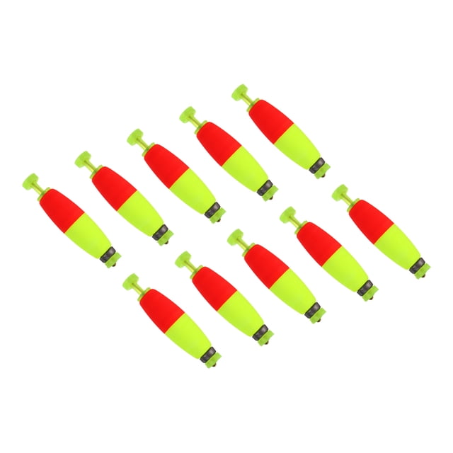Flotadores de Pesca Uxcell 2.2x0.5" Flotadores de Espuma EVA con Resorte Flotadores con Peso Rojo Amarillo 10Pcs