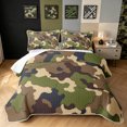 thumbnail image 2 of Manfei Rustic Camouflage Bed Spread Queen, Vintage Camo Queen Coverlet Set, Coyote Brown, 3 Pieces, 1 Quilt and 2 Pillowcases, 2 of 7