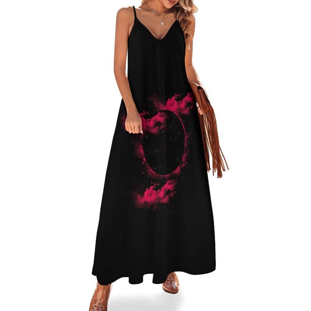 Nuevo vestido sin mangas con agujeros negros, vestido de hada, vestido elegante y chic para mujer