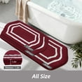 thumbnail image 4 of JAATOP Bathroom Rugs 24"x 48", Non-Slip TPR Backing Bath Mats Rugs for Bathroom Floor , Soft Shag Machine Washable Shower Bath Mat for Bathroom Decor, Absorbent Bath Mat, Red, 4 of 8