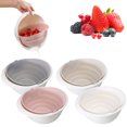 thumbnail image 4 of 2 In 1 Kitchen Colander Set with Bowl Strainer, Plastic Fruit Vegetable Colander Double Layer Washing Basket, BPA Free, Space Saving, for Home Cooking Families Meal Preparation Kitchen, 4 of 9