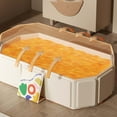 thumbnail image 3 of 29.5*27.5*9.8'' Foldable Bathtub, Portable Shower Basin, Bathroom Pool Water Toy for Younger Son Daughter , Pet Cat Dog Wash Shower Basin Easy to Install, 3 of 9
