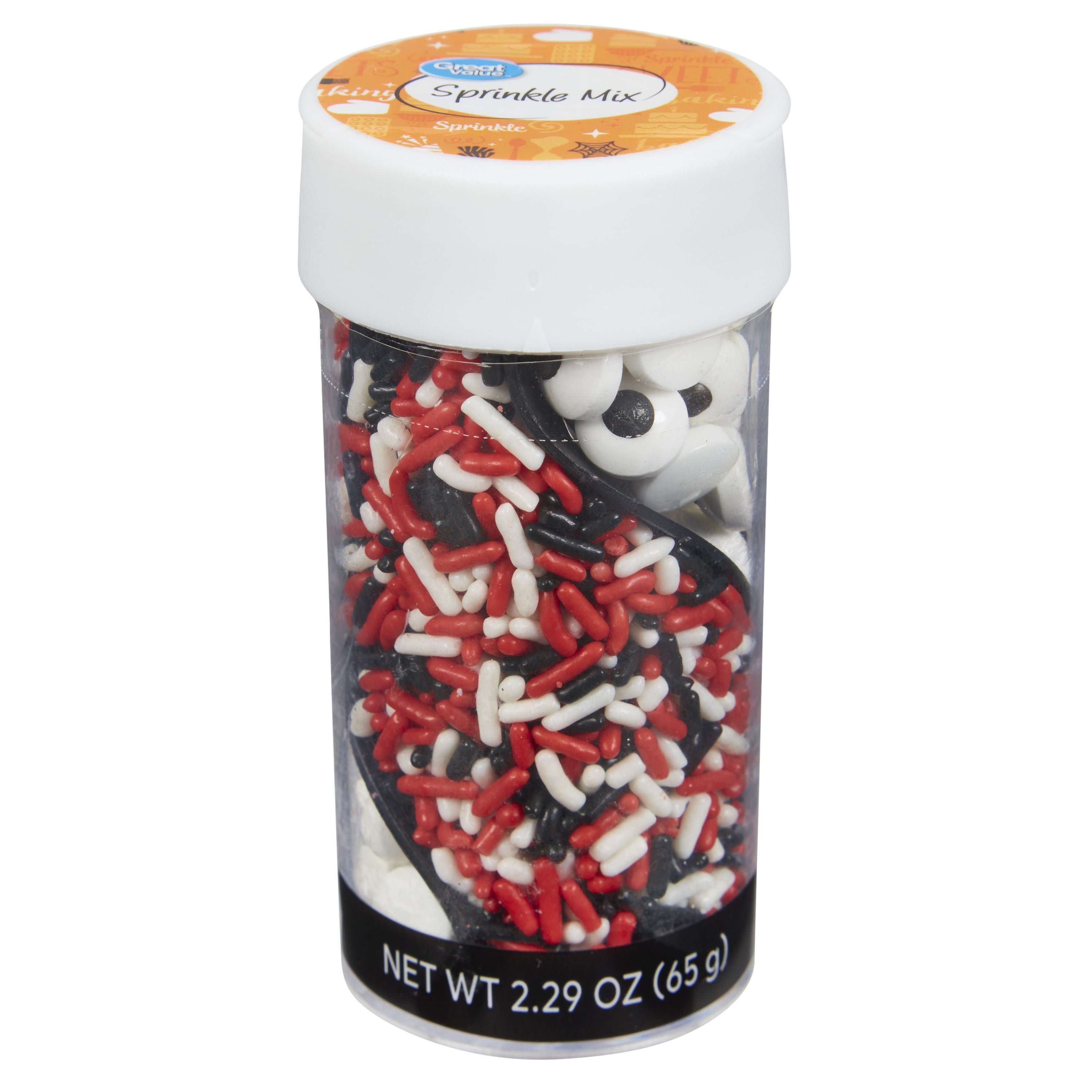 Great Value Halloween Eyeballs and Jimmies Twist Bottle, 2.29 oz