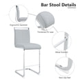 thumbnail image 7 of Lecut Bar Stools Set of 4, 25" Counter Height Bar Stools with Back and Footrest, Modern Leather Counter Stools, Armless Bar Chairs for Kitchen Island, Pub, Bar, 7 of 7