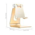 thumbnail image 2 of TEHAUX Magnetic Holder Smartphone Rack Aluminium Alloy Golden Adjustable 1Set For Tablets, 2 of 6