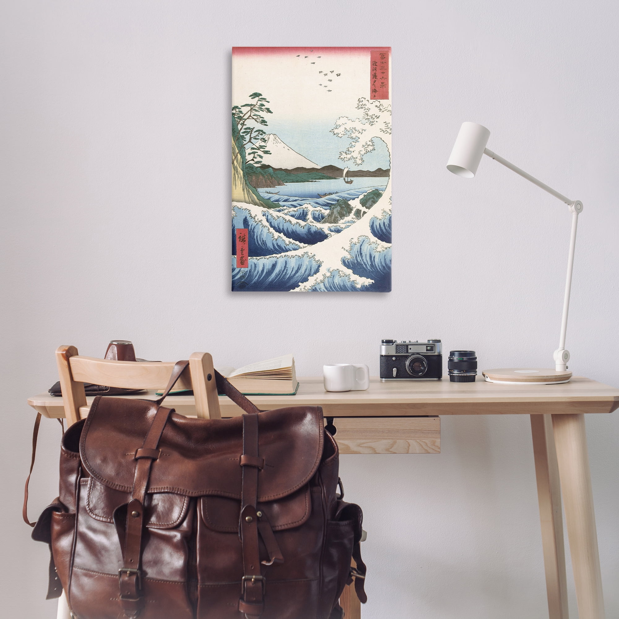 Stupell Industries Classical Japanese Wave Landscape & Nature Painting Wrapped Canvas Art Print Wall Art, 24 x 36