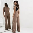 thumbnail image 2 of Zestora Two Piece Outfit, Cozy Two Piece Set - Tank top Wide Leg Pants, Comfortable Stylish Casual Formal Outfits, 2 of 8