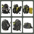 thumbnail image 3 of Mochila de pesca, bolsa de aparejos de pesca con portacañas, caja de aparejos, equipo de pesca, mochila de hombro Zhivalor Mochilas y Maletines, 3 of 7