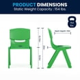 thumbnail image 3 of 23.625''W x 47.25''L Rectangular Green Plastic Height Adjustable Activity Table Set with 6 Chairs, 3 of 9