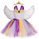 thumbnail image 2 of Vestido con tutú de princesa Celestia de unicornio para niñas, ropa de fiesta de cumpleaños para niños, disfraz de Halloween, carnaval, cosplay, poni arcoíris, 2 of 5