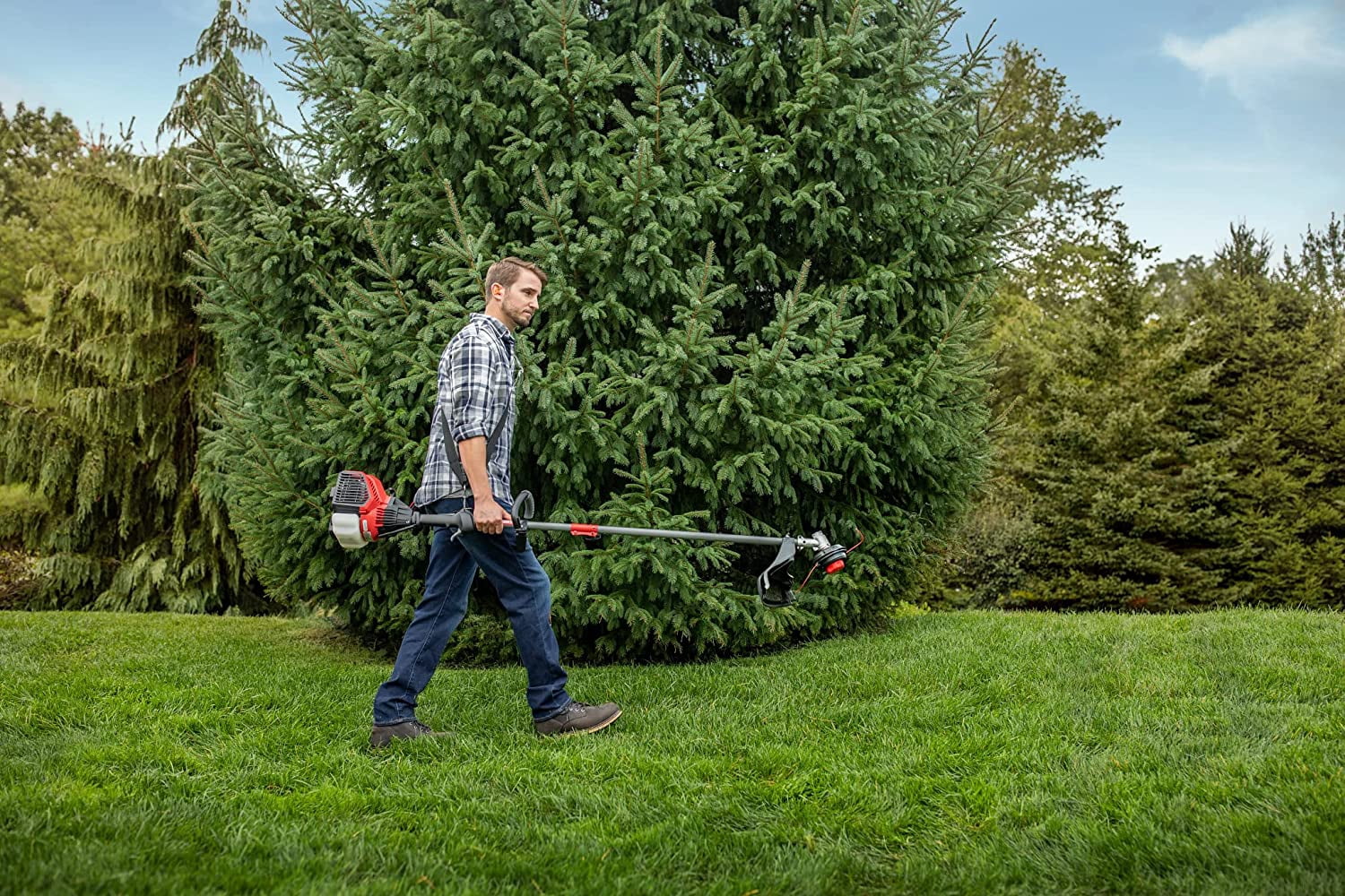 CRAFTSMAN WS4200 30cc 4-Cycle 17-Inch Straight Shaft Gas String Trimmer, Attachment Capable
