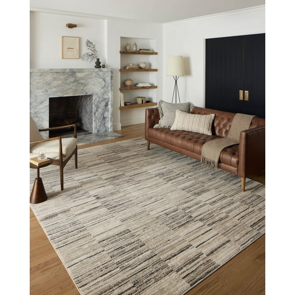 Loloi Darby Charcoal / Sand 5'-3" x 7'-6" Area Rug