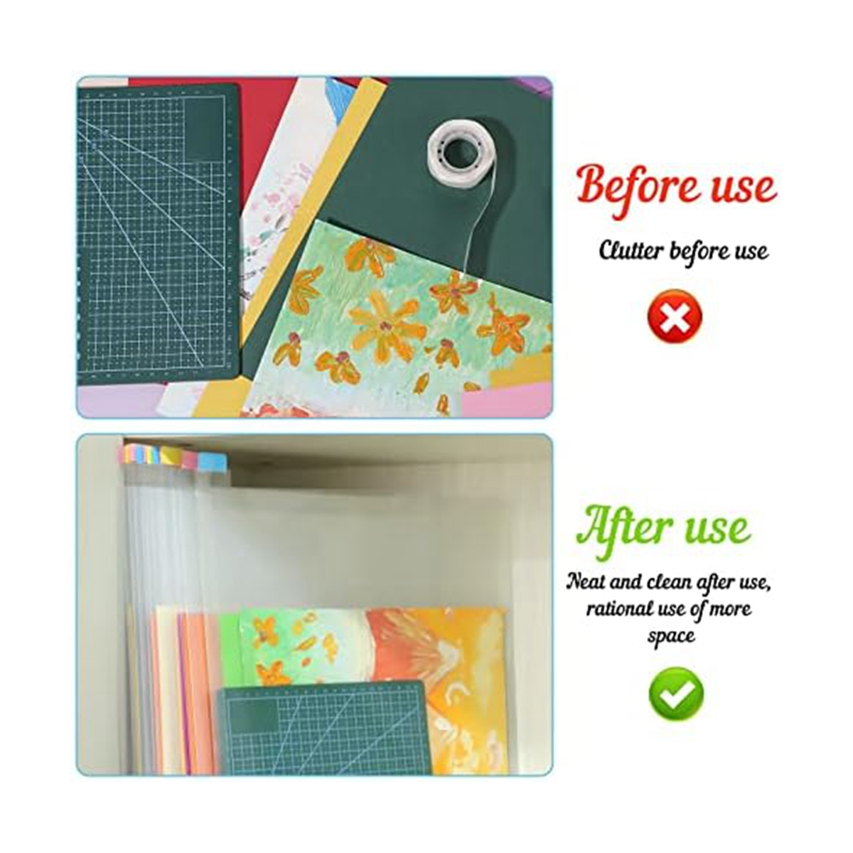 30 Piece Scrapbook Paper Storage Box, with Adhesive Index Labels Craft Paper Storage for Vinyl Paper File Photos