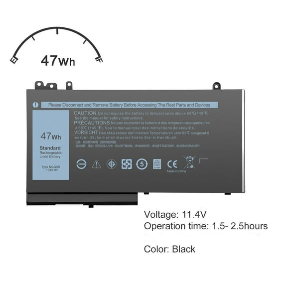 47Wh NGGX5 Battery For Dell Latitude E5270 E5470 E5570 Precision M3510 JY8DF