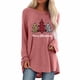 thumbnail image 2 of Pntutb moda mujer estampado manga larga cómodo transpirable cuello redondo tops Pntutb Pntutb-270, 2 of 5