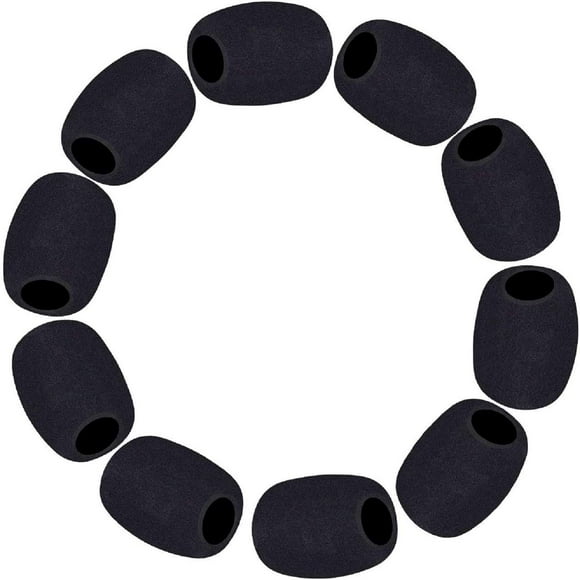 Parabrisas con micrófono de solapa, paquete de 10 unidades, Phinus, para auriculares