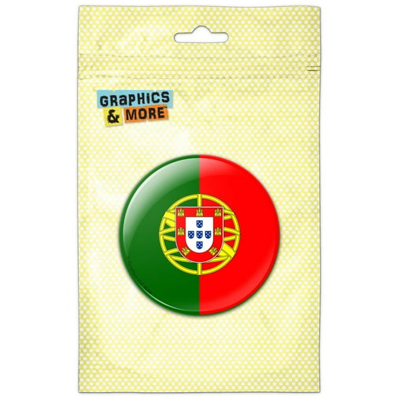 Portugal National Country Flag Pinback Button Pin Badge