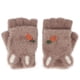 thumbnail image 4 of Guantes calefactores USB, guantes de ordenador elásticos y cálidos de doble cara para tejer sin dedos, para escribir a máquina, color caqui, 4 of 14