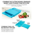 thumbnail image 3 of Sentmoon Cutting Boards for Kitchen Meat Cutting Board 3 In 1 Kitchen Multifunction Sink Strainer Plastic Cutting Board Storage Basket for Cutting Washing Draining, 3 of 4