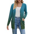 thumbnail image 2 of Delayuji Women’s Cardigan Lightweight Soft Knit Gradient Color Long Sleeve Open Front Coat Cardigan For Women Spring Outfit, 2 of 6