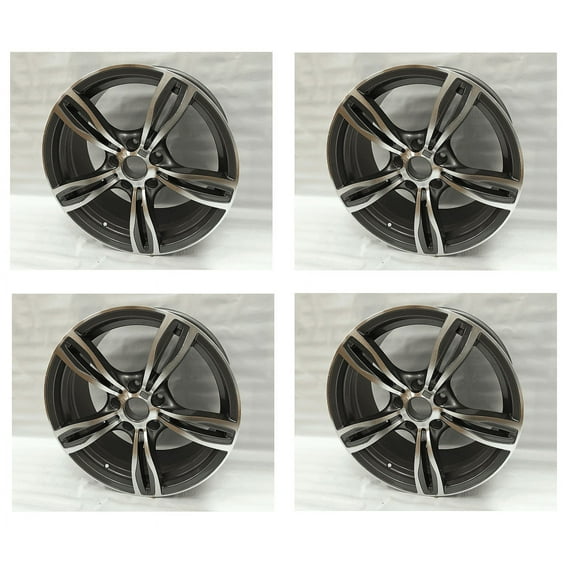 4pc 18" MATTE GUNMETAL M5 WHEELS RIMS FITS BMW F10 5 SERIES XDRIVE 528i 528xi 330i 330xi 730i 730xi