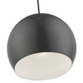 thumbnail image 6 of 41181-96 Livex Lighting Piedmont - 1 Light Globe Pendant In Industrial Style-15 Inches Tall and 10 Inches Wide-Shiny Dark Gray/Polished Chrome Finish, 6 of 9