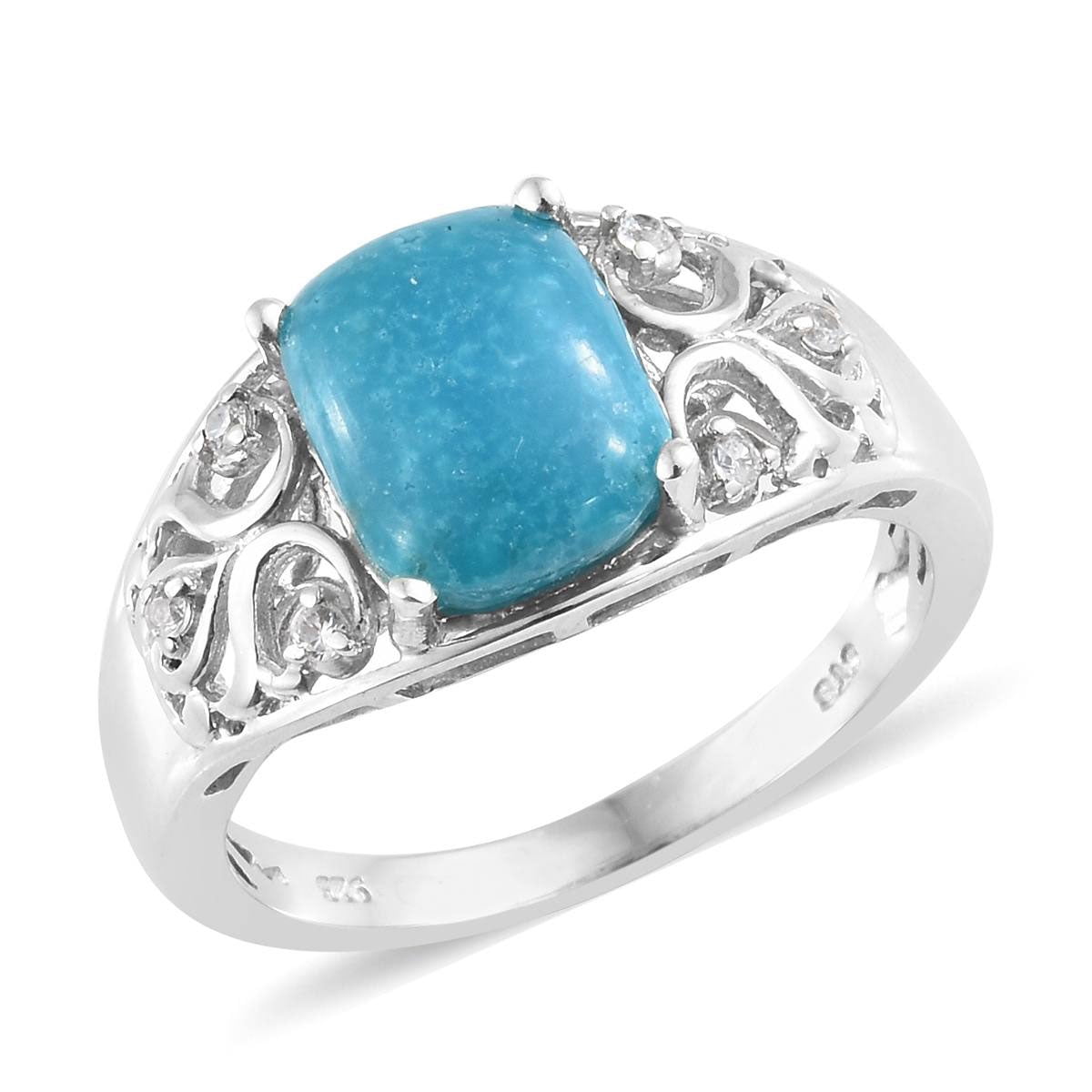 925 Sterling Silver Gemstone Ring Women Jewelry Size 5 6 7 8 9 10 11 12 13 xE372