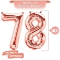 thumbnail image 3 of PARIS PRODUCTS - 78th Birthday Rose Gold Balloons & Number 78 Mylar Balloon, 78th Birthday Party Decor, 78th Birthday Decorations for Women, 78th Birthday Decorations Women, 3 of 4
