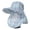 Light Blue, variant on Full Coverage Plaid Sun Hat for Women, Wide Brim with Face Neck Flap, Breathable Mesh Summer Hat, 1 Piece, One Size