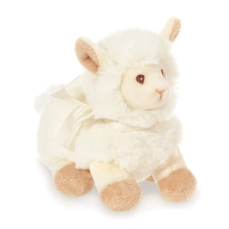 Bearington Baby Sweet Alma Plush Stuffed Animal Llama with Rattle, 6 inches - Stuffed Animal Rattle Toy