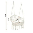 thumbnail image 5 of Tcbosik Hammock Hanging Chair, Hanging Cotton Rope Swing Chair for Indoor, Outdoor, Bedroom, Living Room, Porch, Balcony, Backyard, Beige, 5 of 8