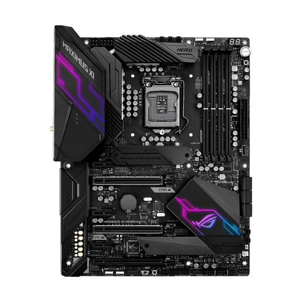 Asus ROG Maximus XI Hero Z390 Gaming Motherboard LGA1151 (Intel 8th and 9th Gen) ATX DDR4 DP HDMI M.2 USB 3.1 Gen2 Onboard 802.11 ac Wi- - ROGMAXIMUSXIHERO