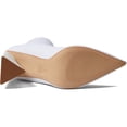 thumbnail image 4 of Schutz Marila White Pull On Stretchy Block Heel Pointed Toe Fashion Mesh Boots (White, 9), 4 of 5