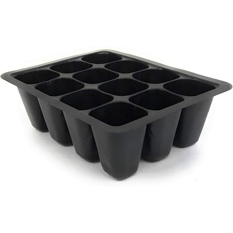 12 Cell Plastic Nursery Trays w/ Drain Holes - Nest In a 10x20