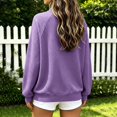 thumbnail image 6 of Waffle Knit Tops for Women Solid Crewneck Long Sleeve Casual Pullover Sweater, 6 of 7