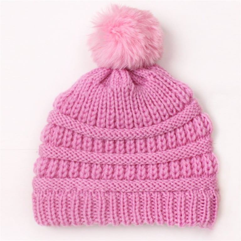 AWZXDE Children Basic Solid Color Knitted Hat Made from Soft Yarn