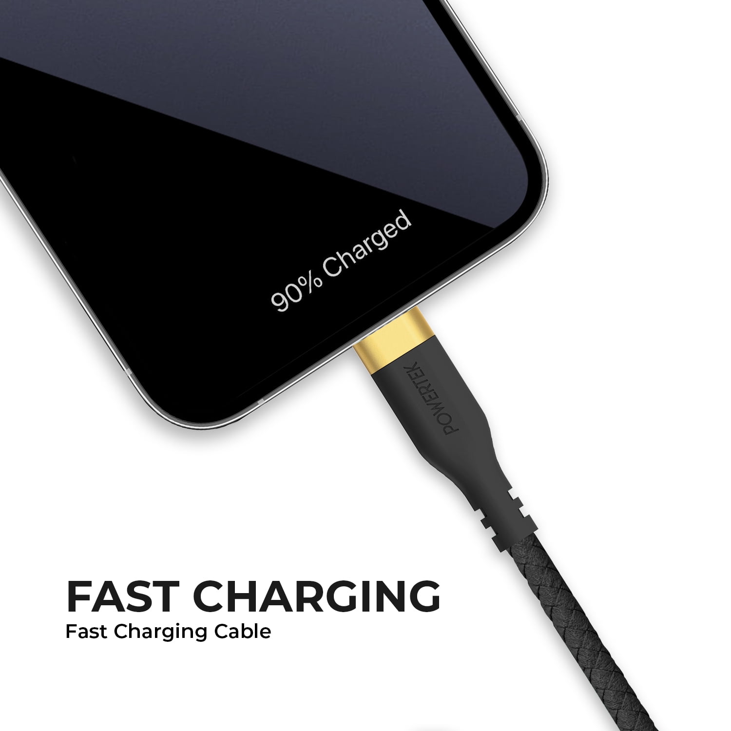 Liquipel Powertek Woven USB-A to Lightning - Black