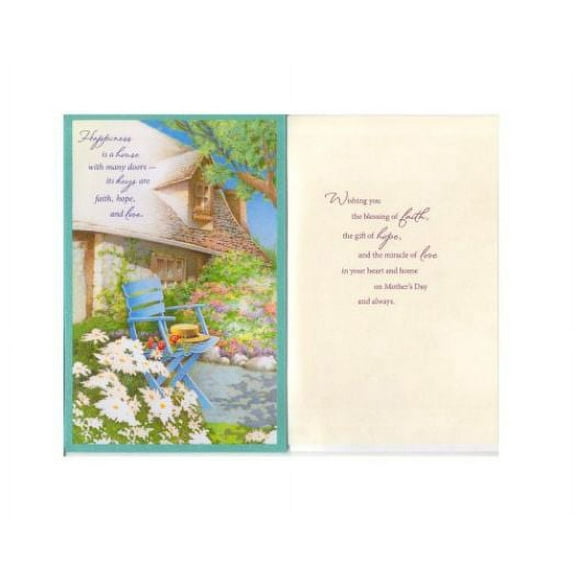 Mothers Day Greeting Card Faith, Hope & Love