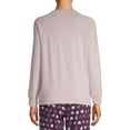 thumbnail image 3 of Secret Treasure Women's and Women's Plus Hacci Sleep Top, Happy, 3 of 6
